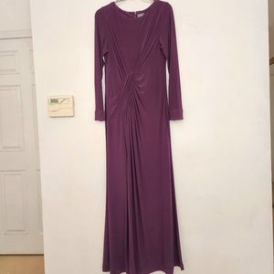 Vince Camuto - Long Sleeve Jersey Gown - Size 10 - Purple